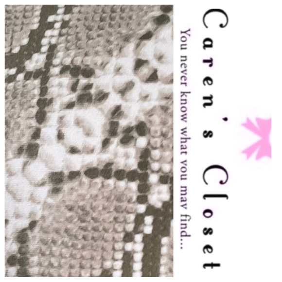 Vince Camuto Taupe, Gray & White Python Dress - Picture 9 of 9